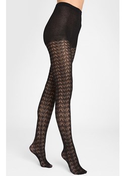 Marilyn czarne rajstopy o żakardowym splocie Jacquard D09 120 DEN, Kolor czarny, Rozmiar 1/2, Marilyn ze sklepu Intymna w kategorii Rajstopy - zdjęcie 184135401