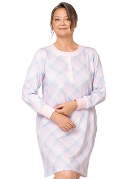 Koszula nocna z długim rękawem Agata III 257 22, Kolor różowy-wzór, Rozmiar 2XL, MARTEL ze sklepu Intymna w kategorii Koszule nocne - zdjęcie 184135621