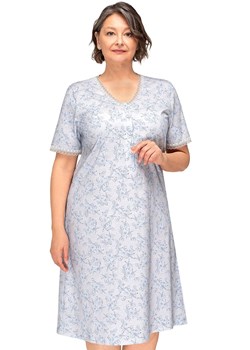 Bawełniana koszula nocna damska Amelia I 217 02, Kolor szary-wzór, Rozmiar 2XL, MARTEL ze sklepu Intymna w kategorii Koszule nocne - zdjęcie 184135633
