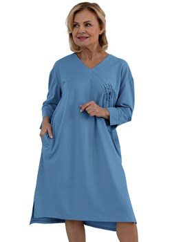 Bawełniana koszula nocna damska Kinga II 238 01, Kolor jeans, Rozmiar 2XL, MARTEL ze sklepu Intymna w kategorii Koszule nocne - zdjęcie 184135844
