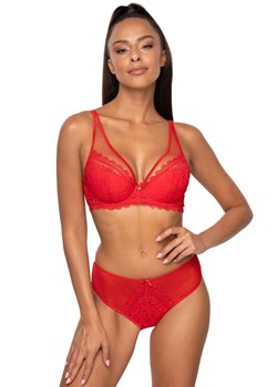 Biustonosz push-up czerwony Estelle M-0198/11, Kolor czerwony, Rozmiar 85B, Mat ze sklepu Intymna w kategorii Biustonosze - zdjęcie 184136241