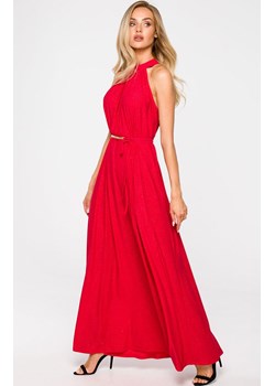 Suknia maxi z dekoltem typu halter w kolorze czerwonym M721, Kolor czerwony, Rozmiar uniwersalny, MOE ze sklepu Intymna w kategorii Sukienki - zdjęcie 184137992