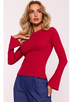 Bluzka damska z długimi poszerzonymi rękawami czerwona M806, Kolor czerwony, Rozmiar 2XL/3XL, MOE ze sklepu Intymna w kategorii Bluzki damskie - zdjęcie 184138323