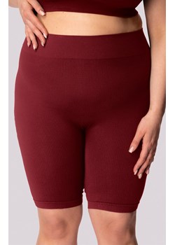 Mona kolarki damskie burgund Ribbed Plus Size, Kolor burgund, Rozmiar 2XL, Mona ze sklepu Intymna w kategorii Szorty - zdjęcie 184139270
