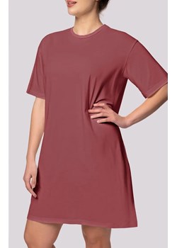 Mona bawełniana koszula nocna damska wiśniowa Bliss Plus Size, Kolor wiśniowy, Rozmiar 2XL, Mona ze sklepu Intymna w kategorii Koszule nocne - zdjęcie 184139362