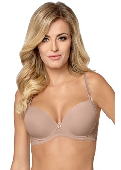 Biustonosz super push-up z silikonem double push Ida, Kolor mocca, Rozmiar 65E, Mefemi ze sklepu Intymna w kategorii Biustonosze - zdjęcie 184140034