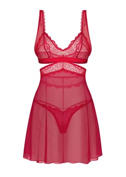 Obsessive koszulka nocna babydoll i stringi Cupide Desir, Kolor czerwony, Rozmiar S/M, Obsessive ze sklepu Intymna w kategorii Koszule nocne - zdjęcie 184141633