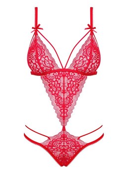 Obsessive Lovlea body, Kolor czerwony, Rozmiar L/XL, Obsessive ze sklepu Intymna w kategorii Body damskie - zdjęcie 184142071