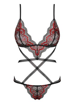 Obsessive Megies body z paskami, Kolor czarny, Rozmiar L/XL, Obsessive ze sklepu Intymna w kategorii Body damskie - zdjęcie 184142243
