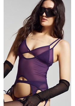 Exquisite transparentny gorset damski MP Violet by Obsessive, Kolor fioletowy, Rozmiar S/M, Exquisite ze sklepu Intymna w kategorii Gorsety - zdjęcie 184142943