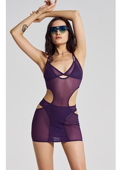 Exquisite transparentna sukienka MP Violet by Obsessive, Kolor fioletowy, Rozmiar S/M, Exquisite ze sklepu Intymna w kategorii Koszule nocne - zdjęcie 184142953