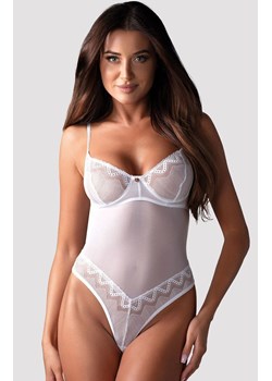 Obsessive białe body damskie Alissium, Kolor biały, Rozmiar XS/S, Obsessive ze sklepu Intymna w kategorii Body damskie - zdjęcie 184143011