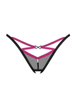 Obsessive otwarte stringi z błyszczącą ozdobą Novenes, Kolor czarny, Rozmiar XS/S, Obsessive ze sklepu Intymna w kategorii Majtki damskie - zdjęcie 184143231