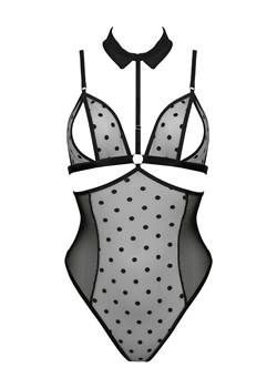 Passion czarne body damskie Dominica, Kolor czarny, Rozmiar S/M, Passion ze sklepu Intymna w kategorii Body damskie - zdjęcie 184143683