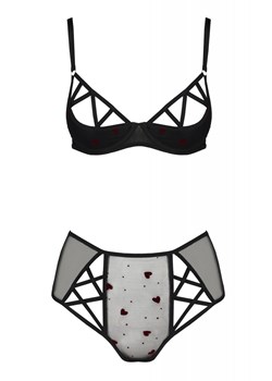 Lovelia komplet bikini, Kolor czarny, Rozmiar S/M, Passion ze sklepu Intymna w kategorii Komplety bielizny damskiej - zdjęcie 184143952