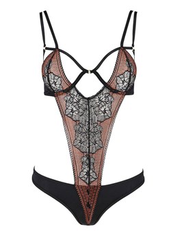 Mirella body, Kolor czarno-ceglany, Rozmiar L/XL, Casmir ze sklepu Intymna w kategorii Body damskie - zdjęcie 184144041