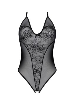 Passion czarne body otwarte Ursula, Kolor czarny, Rozmiar S/M, Passion ze sklepu Intymna w kategorii Body damskie - zdjęcie 184144304