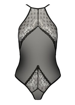 Czarne koronkowe body damskie Velia, Kolor czarny, Rozmiar 2XL/3XL, Passion ze sklepu Intymna w kategorii Body damskie - zdjęcie 184144340