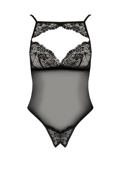 Passion czarne body otwarte Veronique, Kolor czarny, Rozmiar S/M, Passion ze sklepu Intymna w kategorii Body damskie - zdjęcie 184144343