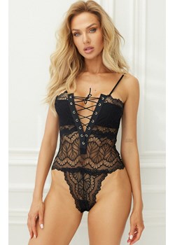 DAFNE czarne koronkowe body, Kolor czarny, Rozmiar S/M, PURE SIN ze sklepu Intymna w kategorii Body damskie - zdjęcie 184147551