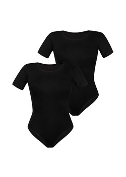 Body damskie z krótkim rękawem czarne 2-pak Shirty, Kolor czarny, Rozmiar S, Teyli ze sklepu Intymna w kategorii Bluzki damskie - zdjęcie 184149944