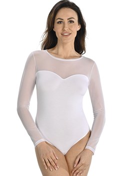 Białe body damskie z siateczką Willow 2407, Kolor biały, Rozmiar L, Teyli ze sklepu Intymna w kategorii Bluzki damskie - zdjęcie 184149974