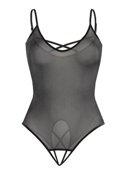 Prześwitujące dopasowane body siateczkowe Silvia czarne, Kolor czarny, Rozmiar L/XL, Teyli ze sklepu Intymna w kategorii Body damskie - zdjęcie 184149980