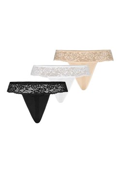 Comfo stringi 318 3-pack, Kolor czarny-biały-beżowy, Rozmiar L, Teyli ze sklepu Intymna w kategorii Majtki damskie - zdjęcie 184150184