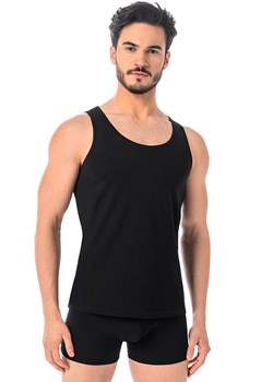 Czarny podkoszulek męski tank top Eli 1301, Kolor czarny, Rozmiar 3XL, Teyli ze sklepu Intymna w kategorii Podkoszulki męskie - zdjęcie 184150212