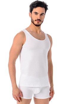 Biały podkoszulek męski tank top Eli 1301, Kolor biały, Rozmiar 3XL, Teyli ze sklepu Intymna w kategorii Podkoszulki męskie - zdjęcie 184150214