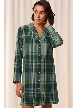Triumph koszula nocna Boyfriend NDW X Checks 10216520-0031, Kolor zielony-wzór, Rozmiar 36, Triumph ze sklepu Intymna w kategorii Koszule nocne - zdjęcie 184151951