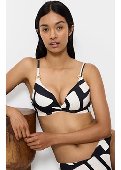 Triumph biustonosz bikini top z wkładkami Summer Allure 10222239-M016, Kolor czarno-biały, Rozmiar 38D, Triumph ze sklepu Intymna w kategorii Stroje kąpielowe - zdjęcie 184152702