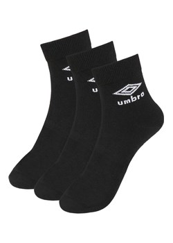 Umbro 3-pack klasyczne czarne skarpetki Quarter, Kolor czarny, Rozmiar 35-38, Umbro ze sklepu Intymna w kategorii Skarpetki damskie - zdjęcie 184153013