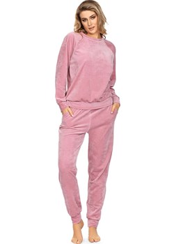Bawełniany dres Dayana w kolorze pudrowego różu, Kolor róż pudrowy, Rozmiar 3XL, Wies-MANN ze sklepu Intymna w kategorii Piżamy damskie - zdjęcie 184154474