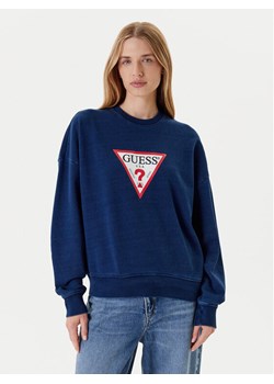 Guess Jeans Bluza W5YQ12 KCXQ1 Granatowy Oversize ze sklepu MODIVO w kategorii Bluzy damskie - zdjęcie 184155400