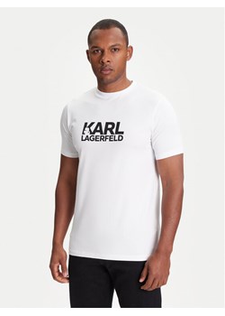 KARL LAGERFELD T-Shirt 755087 553235 Biały Regular Fit ze sklepu MODIVO w kategorii T-shirty męskie - zdjęcie 184155410