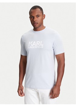 KARL LAGERFELD T-Shirt 755087 553235 Turkusowy Regular Fit ze sklepu MODIVO w kategorii T-shirty męskie - zdjęcie 184155493