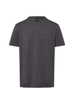 BOSS Green Koszulka męska - Tee Mężczyźni Bawełna antracytowy jednolity ze sklepu vangraaf w kategorii T-shirty męskie - zdjęcie 184156291