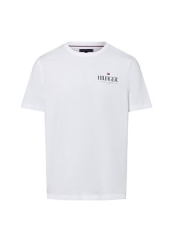 Tommy Hilfiger Koszulka męska Mężczyźni Bawełna biały jednolity ze sklepu vangraaf w kategorii T-shirty męskie - zdjęcie 184156311