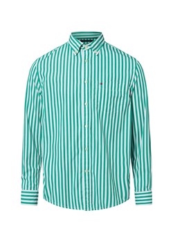 Tommy Hilfiger Koszula męska Mężczyźni Regular Fit Bawełna zielony w paski ze sklepu vangraaf w kategorii Koszule męskie - zdjęcie 184156314