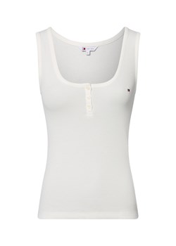 Tommy Jeans Damski top z dzianiny Kobiety Bawełna écru jednolity ze sklepu vangraaf w kategorii Bluzki damskie - zdjęcie 184156320
