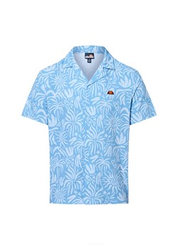 ellesse Męska koszulka z krótkim rękawem - Sunnami Mężczyźni Regular Fit niebieski wzorzysty ze sklepu vangraaf w kategorii Koszule męskie - zdjęcie 184156330