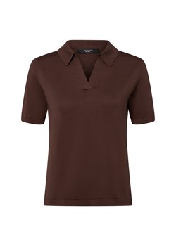Weekend Max Mara Damska jedwabna koszulka polo - Roncolo Kobiety Jedwab czekoladowy jednolity ze sklepu vangraaf w kategorii Bluzki damskie - zdjęcie 184156360