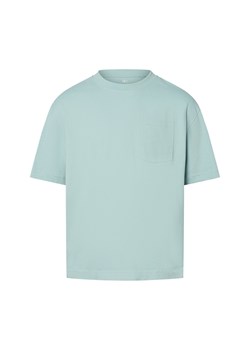 Nils Sundström Koszulka męska Mężczyźni Bawełna cyjan jednolity ze sklepu vangraaf w kategorii T-shirty męskie - zdjęcie 184156380