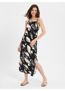 Someday Letnia sukienka damska z lnem - Qualeza w kwiaty Kobiety wiskoza écru wzorzysty ze sklepu vangraaf w kategorii Sukienki - zdjęcie 184156440