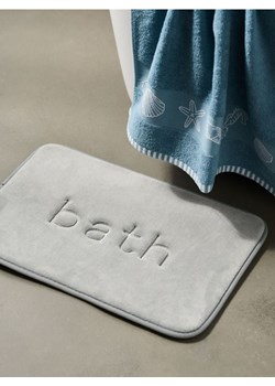 Sinsay - Dywanik łazienkowy z napisem Bath - szary ze sklepu Sinsay w kategorii Dywaniki łazienkowe - zdjęcie 184158030