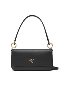 Torebka Calvin Klein Jeans Minimal Monogram Shoulder Pouch LV04K3161G Czarny ze sklepu eobuwie.pl w kategorii Listonoszki - zdjęcie 184158244