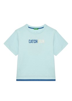 United Colors Of Benetton T-Shirt 3SLUG10JF Niebieski Regular Fit ze sklepu MODIVO w kategorii T-shirty chłopięce - zdjęcie 184158500