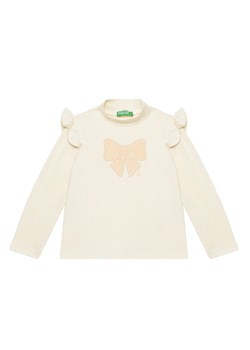 United Colors Of Benetton Bluzka 3Q8DG10GG Écru Regular Fit ze sklepu MODIVO w kategorii Bluzki dziewczęce - zdjęcie 184158511