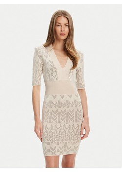 Marciano Guess Sukienka dzianinowa 5YGK20 5877Z Beżowy Slim Fit ze sklepu MODIVO w kategorii Sukienki - zdjęcie 184158523